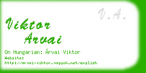 viktor arvai business card